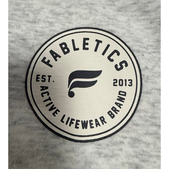 Fabletics Fleece Hooded One Piece Womens MED Gray‎ Pockets Zipper Cozy - Picture 11 of 16